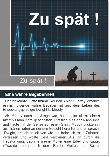 Ansicht zu spät